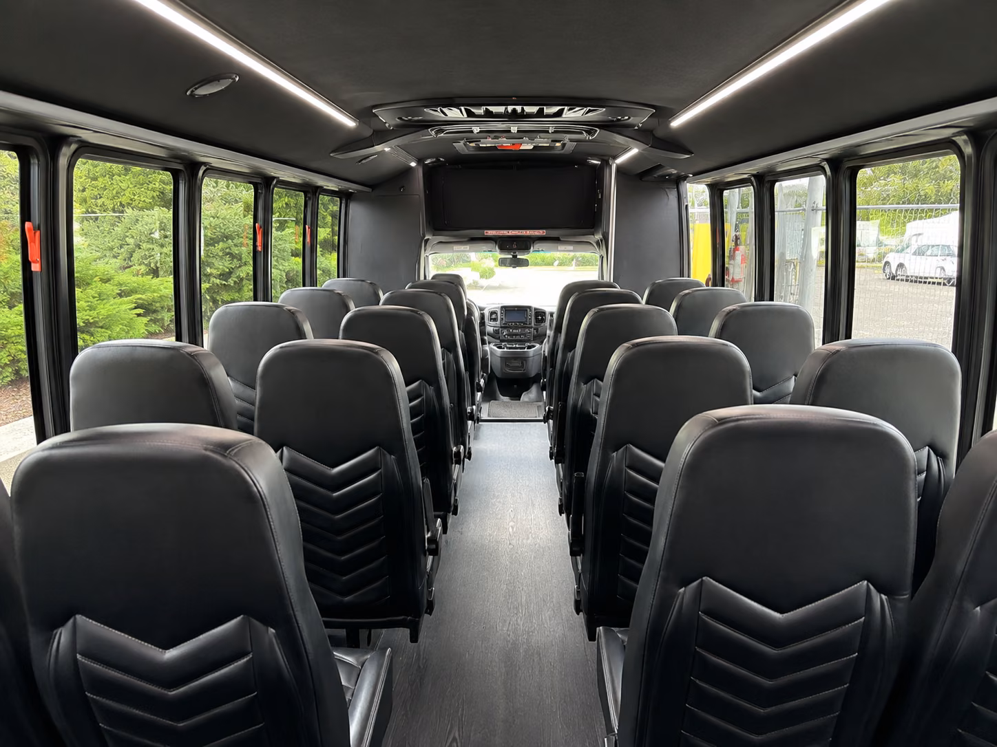 auburn 18 passenger minibus inside