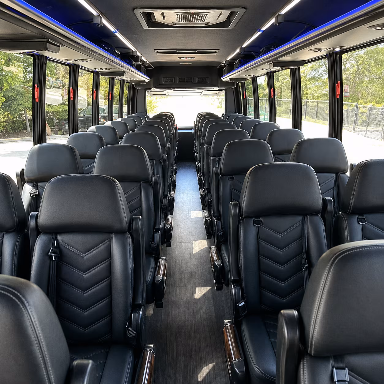 auburn 28 passenger minibus interior