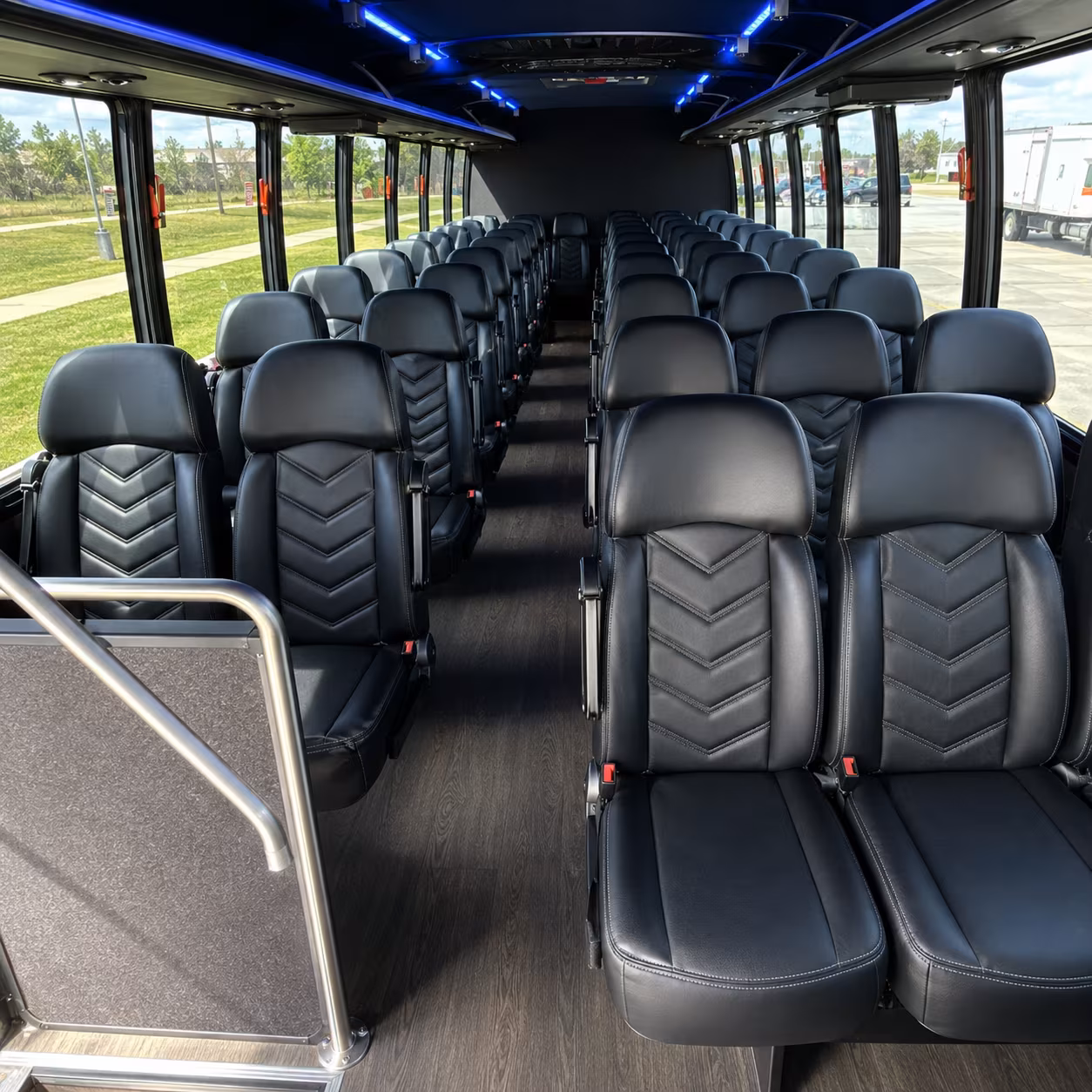 auburn 35 passenger minibus inside