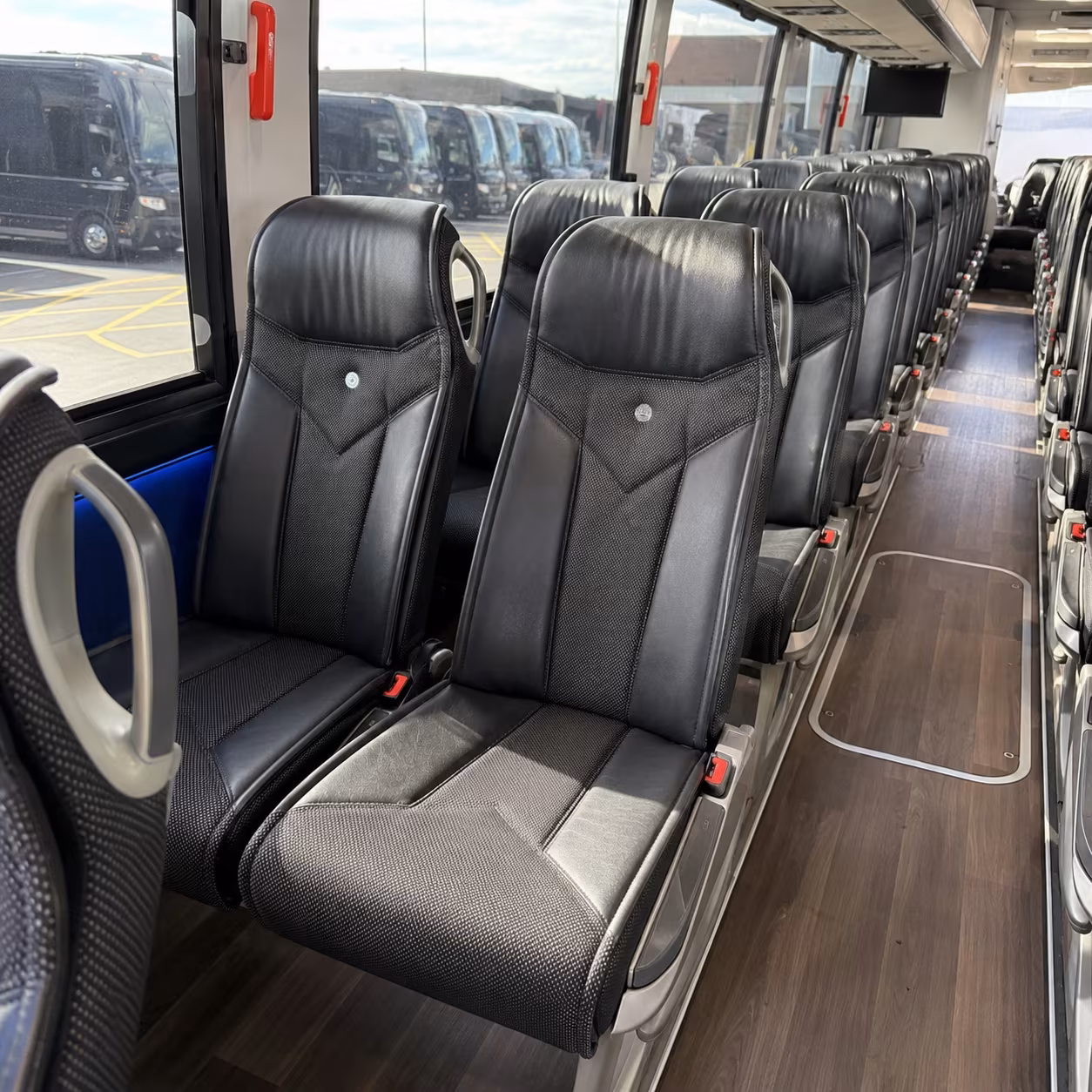 auburn 40 passenger charter bus interior