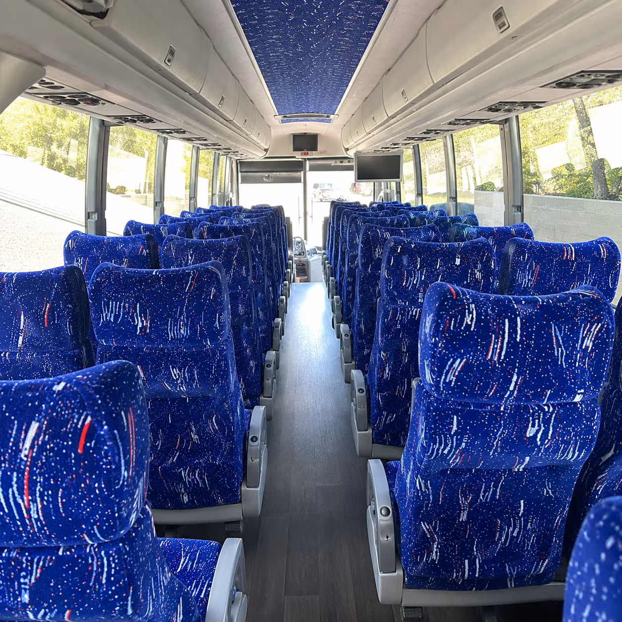 auburn 50 passenger charter bus interior