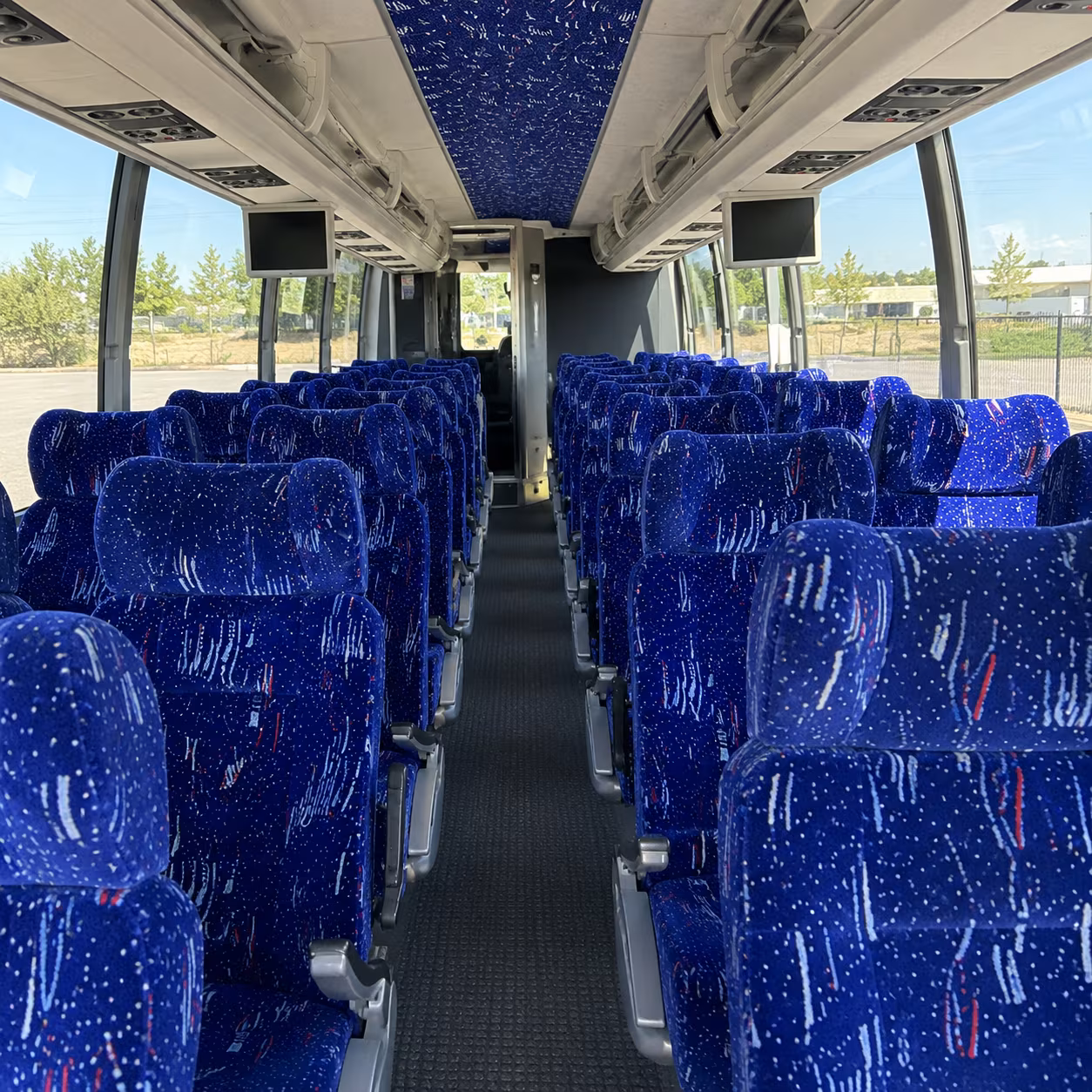 auburn 54 passenger charter bus interior