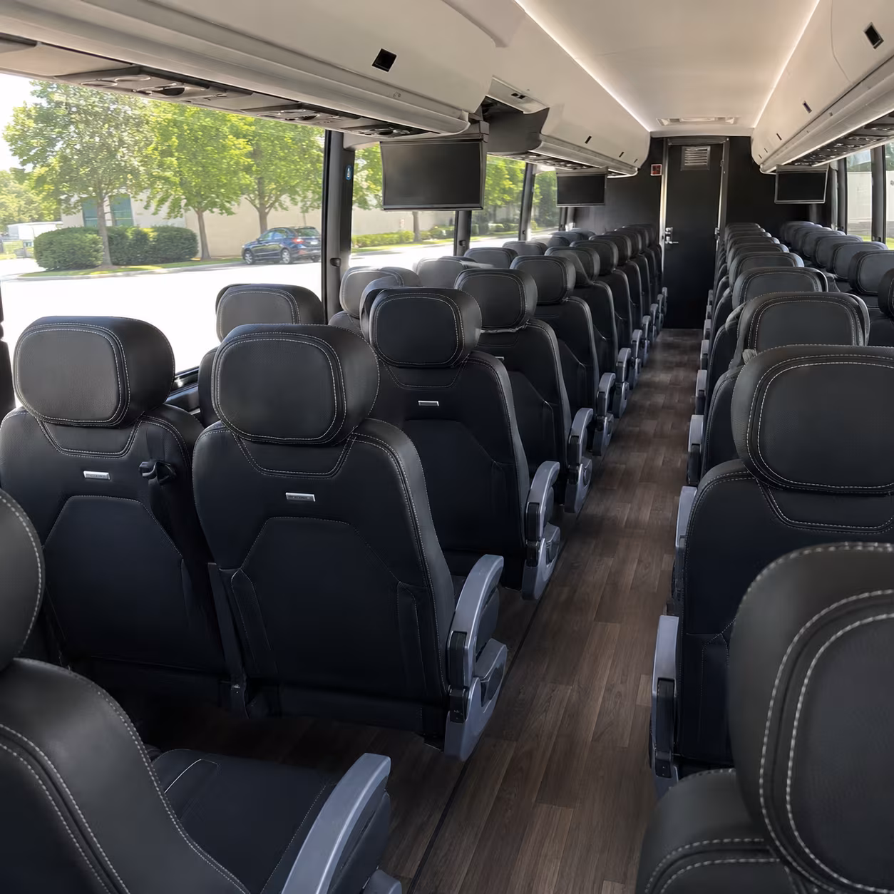 auburn 56 passenger charter bus interior